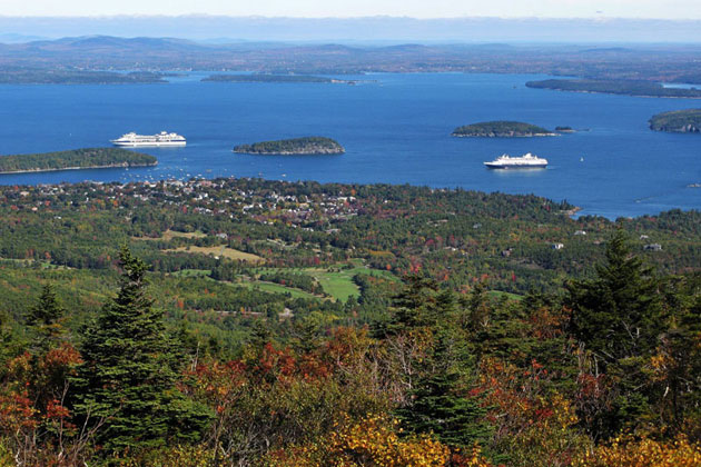 Bar Harbor from Cadillac Mountain